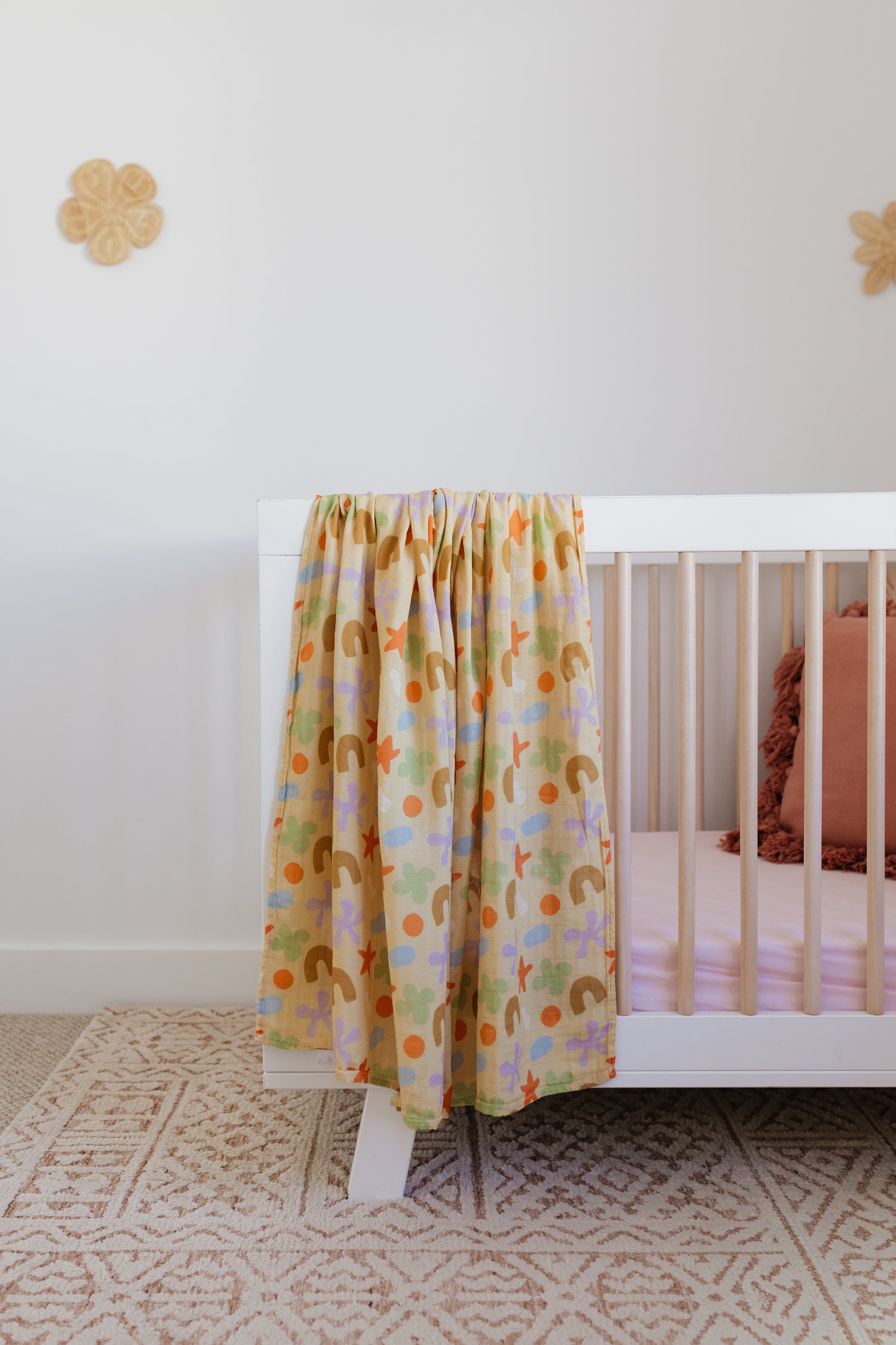PRE-ORDER ETA 24th April - Playtime Whimsy 🍀🌟🟠 Muslin Swaddle