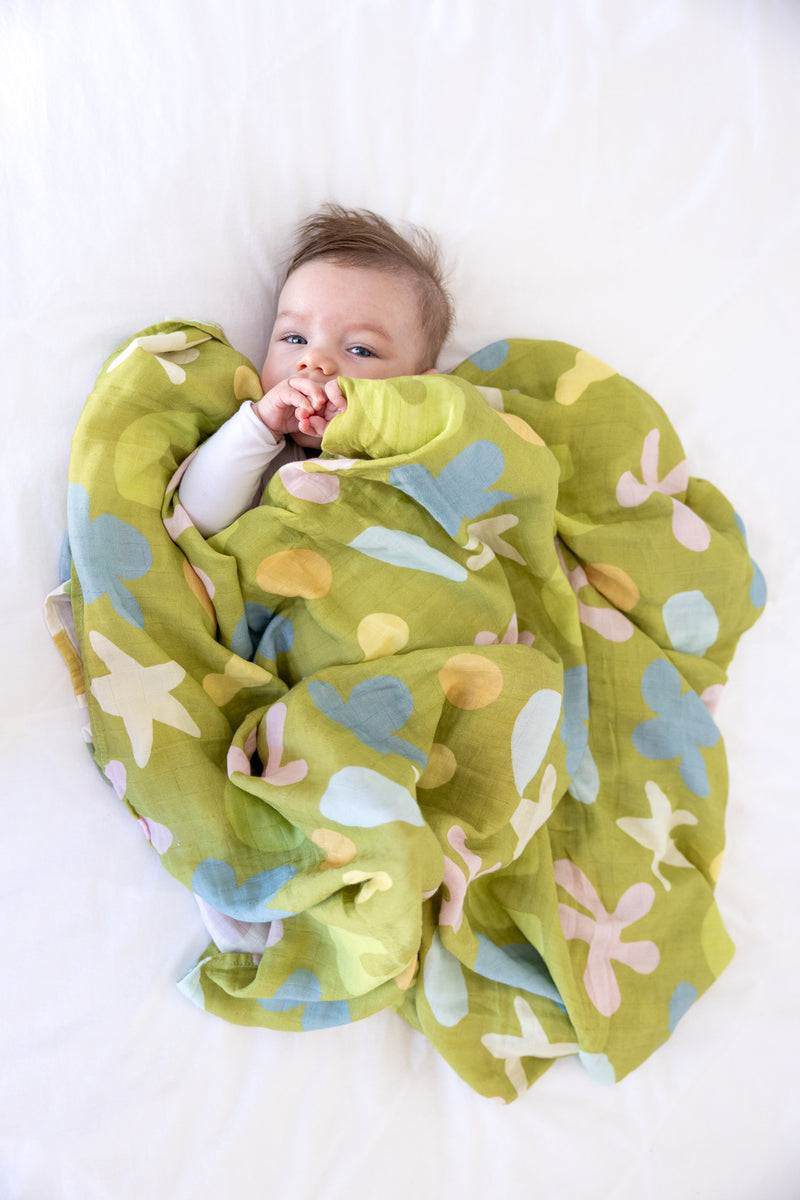 WHIMSY GROVE 🍃 Baby Muslin Swaddle