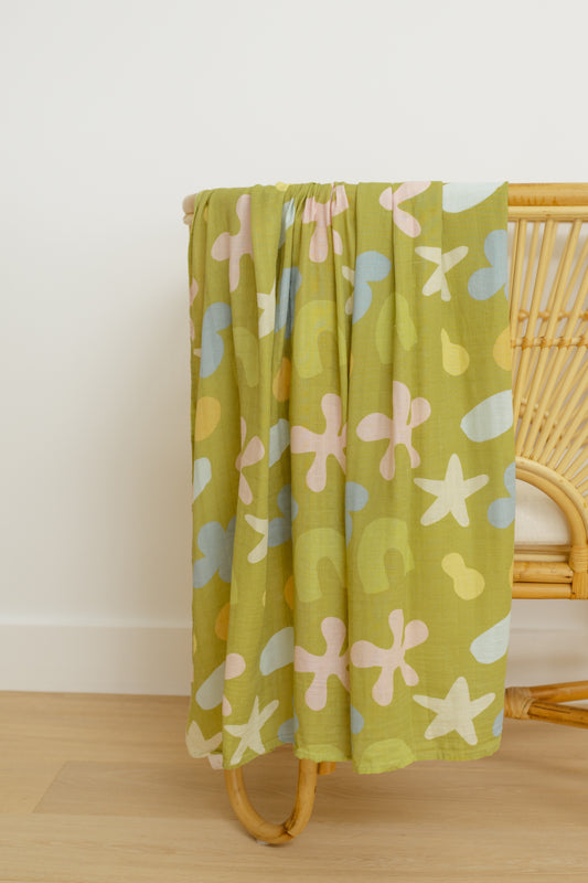 WHIMSY GROVE 🍃 Baby Muslin Swaddle