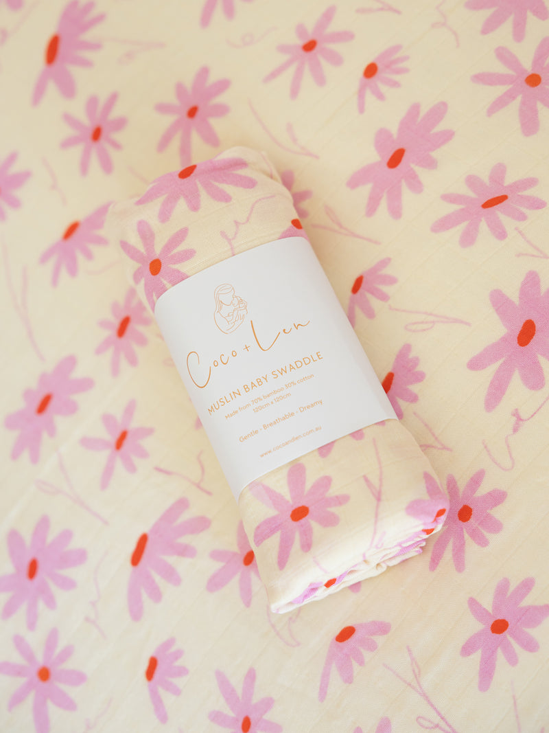 BLOOM BELLE 🌸 Baby Muslin Swaddle