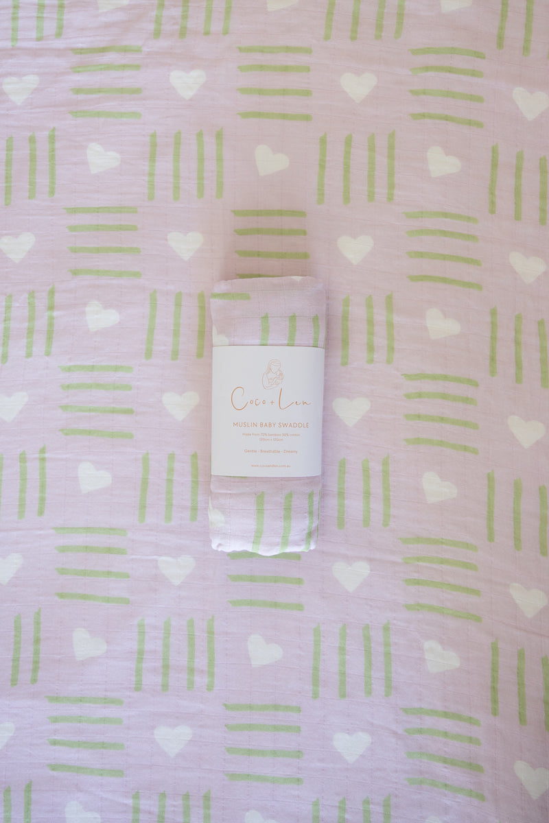 LOVE POPPY π Baby Muslin Swaddle