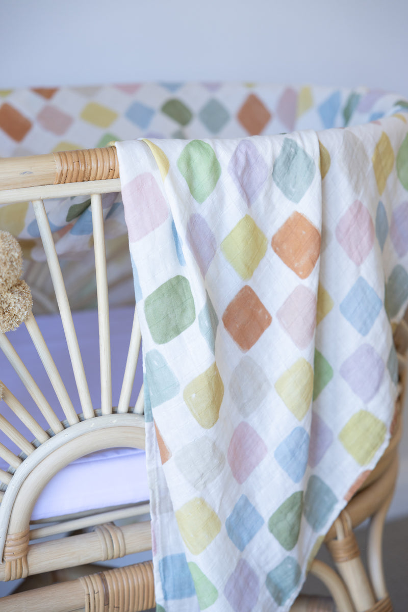 RAINBOW NEST ๐ Baby Muslin Swaddle