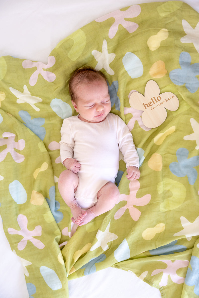 WHIMSY GROVE 🍃 Baby Muslin Swaddle