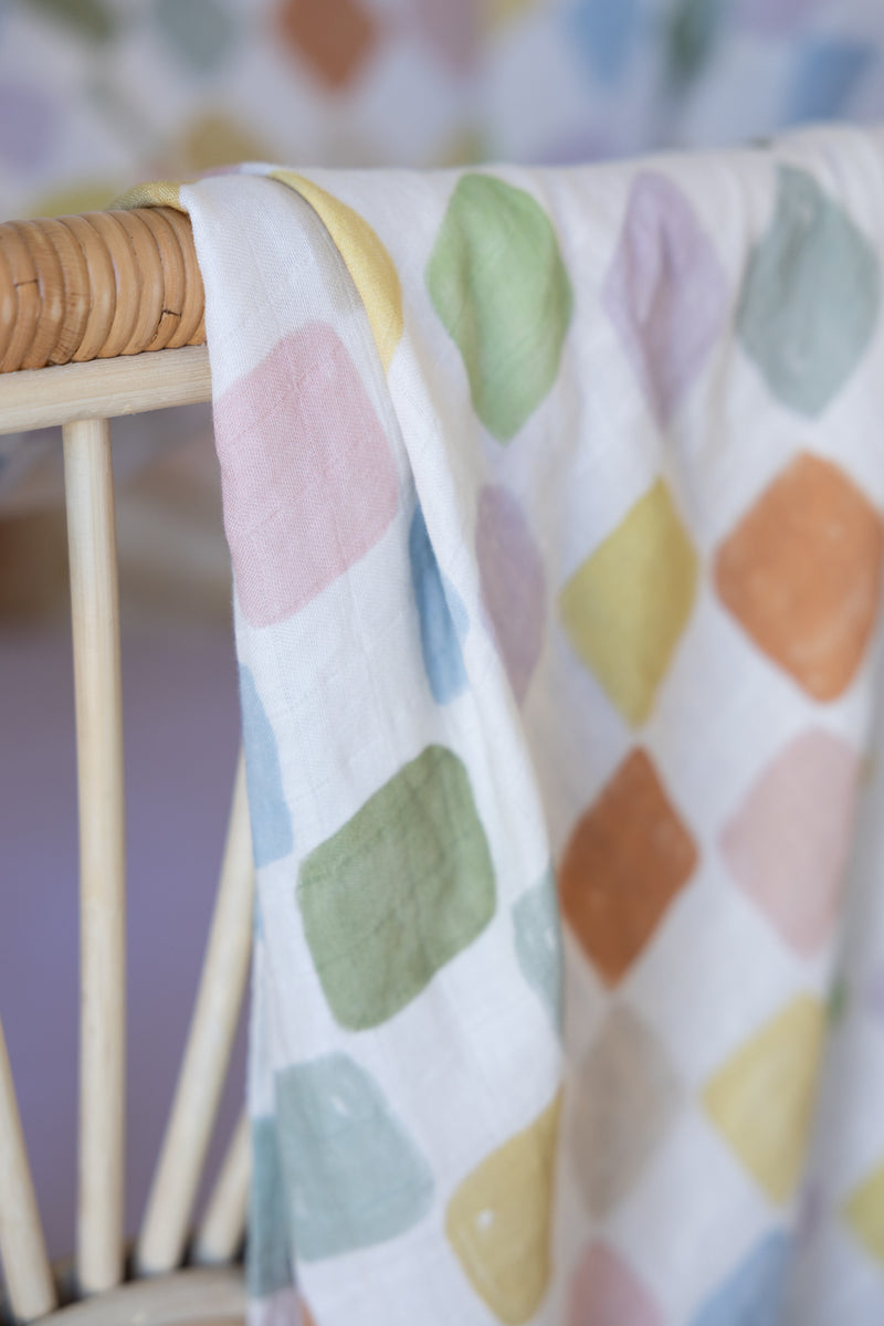RAINBOW NEST ๐ Baby Muslin Swaddle
