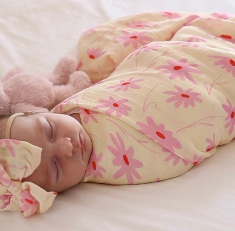 BLOOM BELLE 🌸 Baby Muslin Swaddle