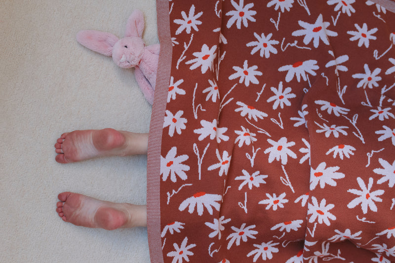 Bloom Meadow 🤎🌸 Knit Blanket