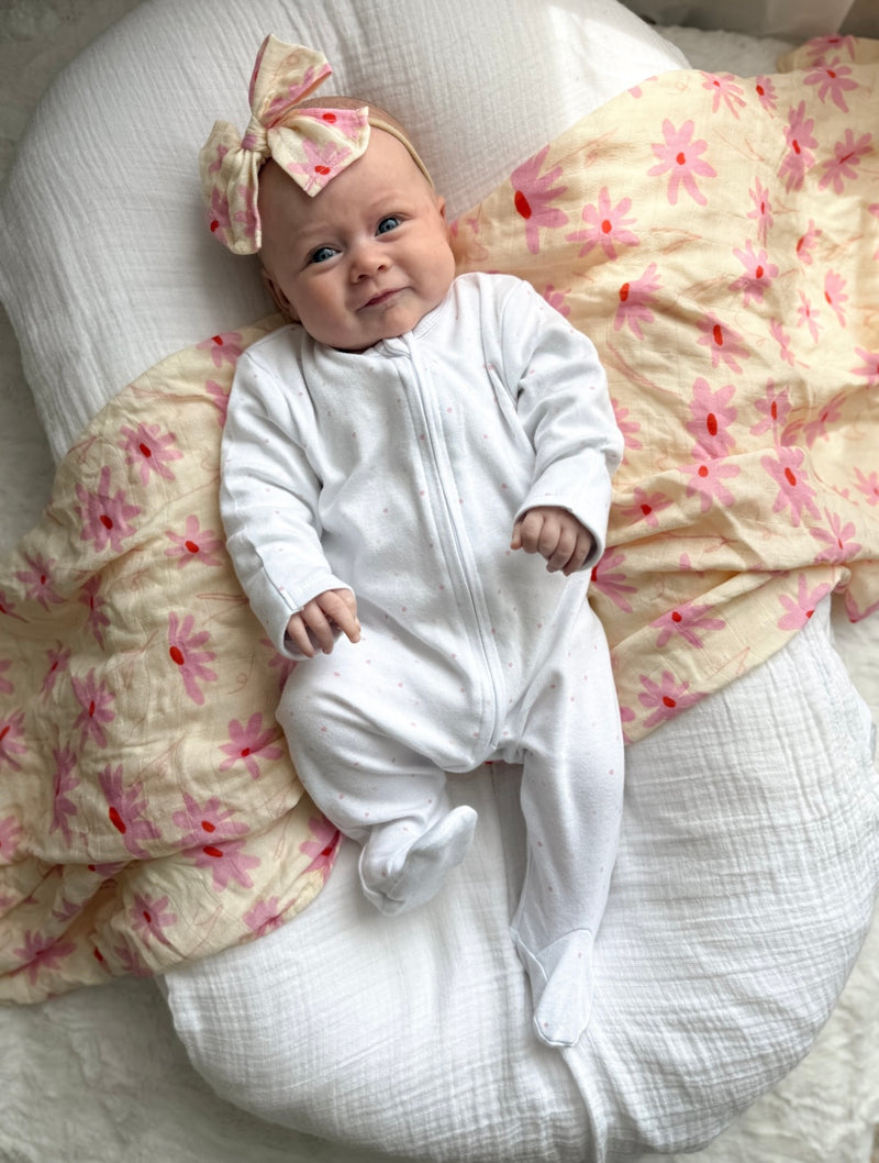 BLOOM BELLE 🌸 Baby Muslin Swaddle