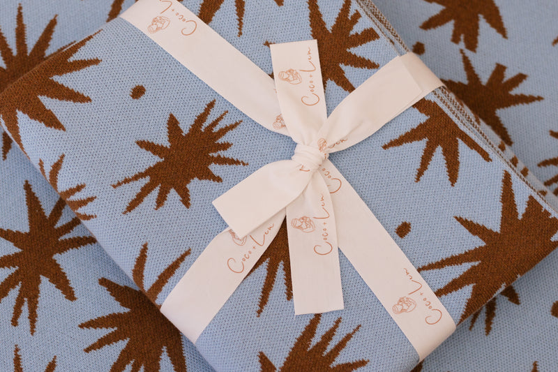 Pre-order Magic Skies 🤎🩵 Knit Blanket