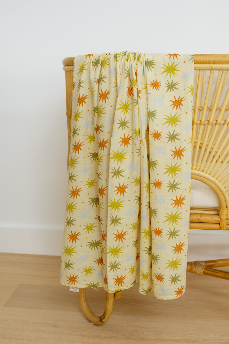 Retro Skies 🌌 💫  Muslin Swaddle