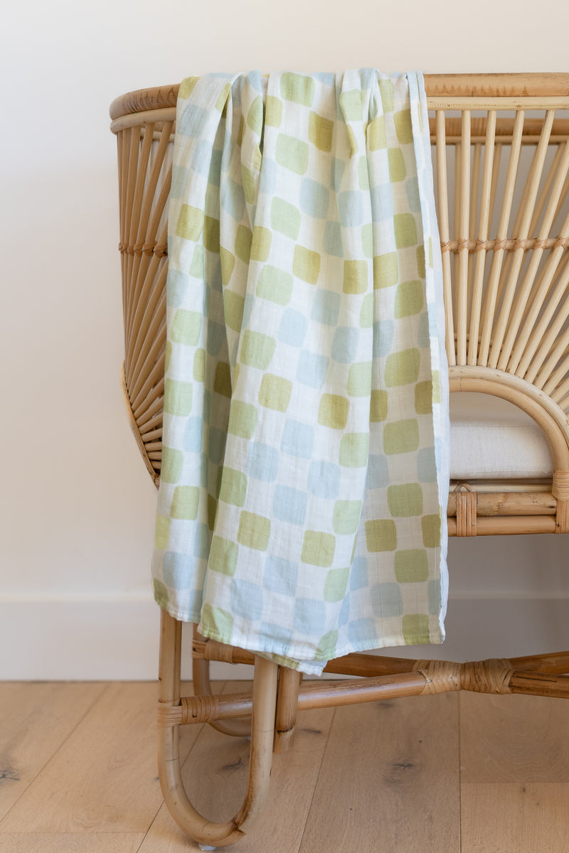 Seafoam Patch 🌊💚🩵 Muslin Swaddle