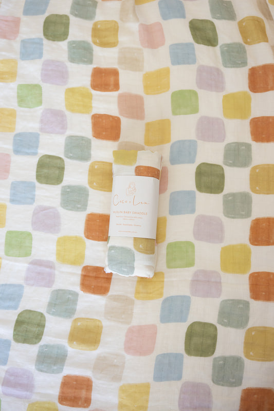RAINBOW NEST 🌈 Baby Muslin Swaddle