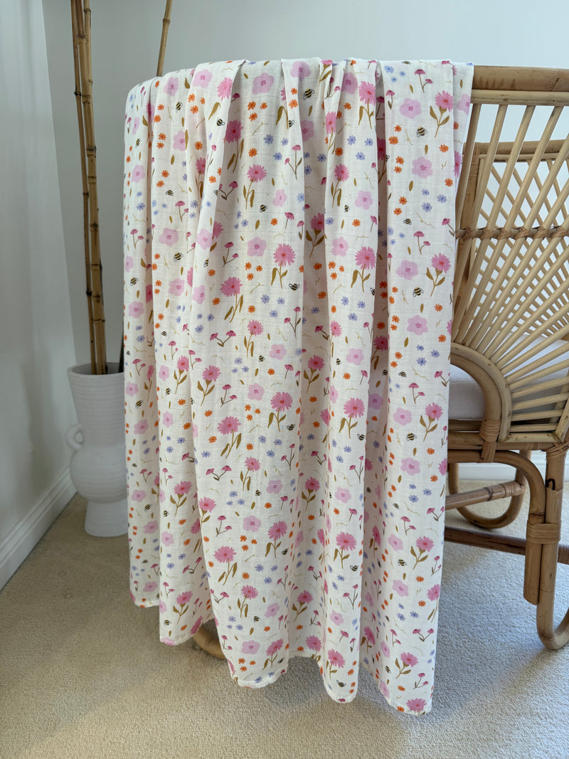 Spring Posy 🌼 Baby Muslin Swaddle