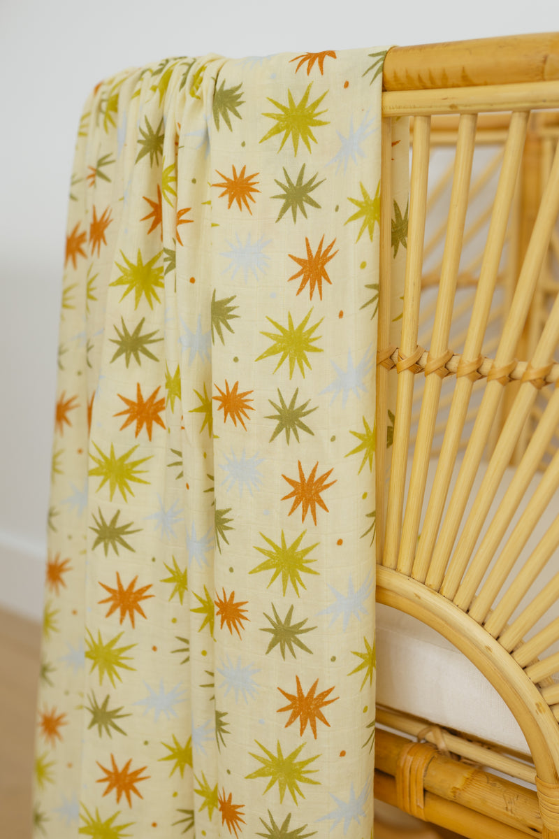 Retro Skies 🌌 💫  Muslin Swaddle
