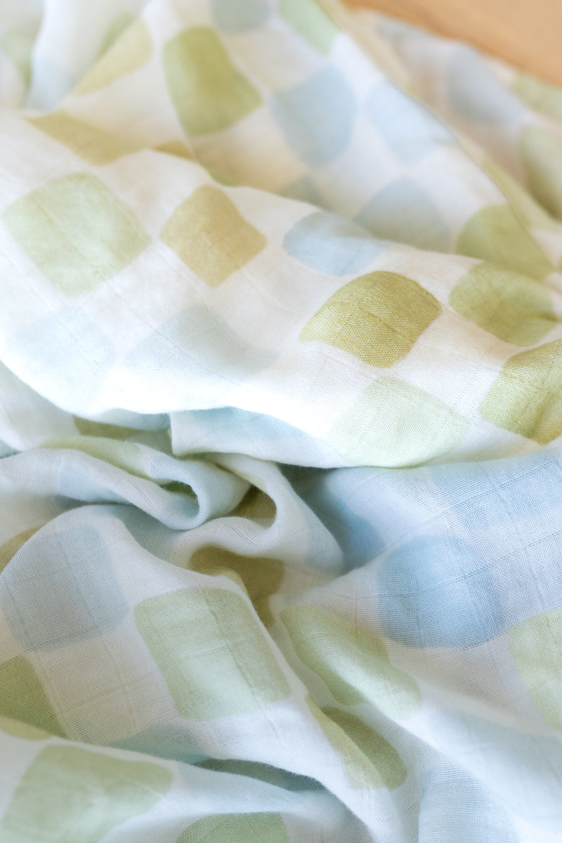 Seafoam Patch 🌊💚🩵 Muslin Swaddle