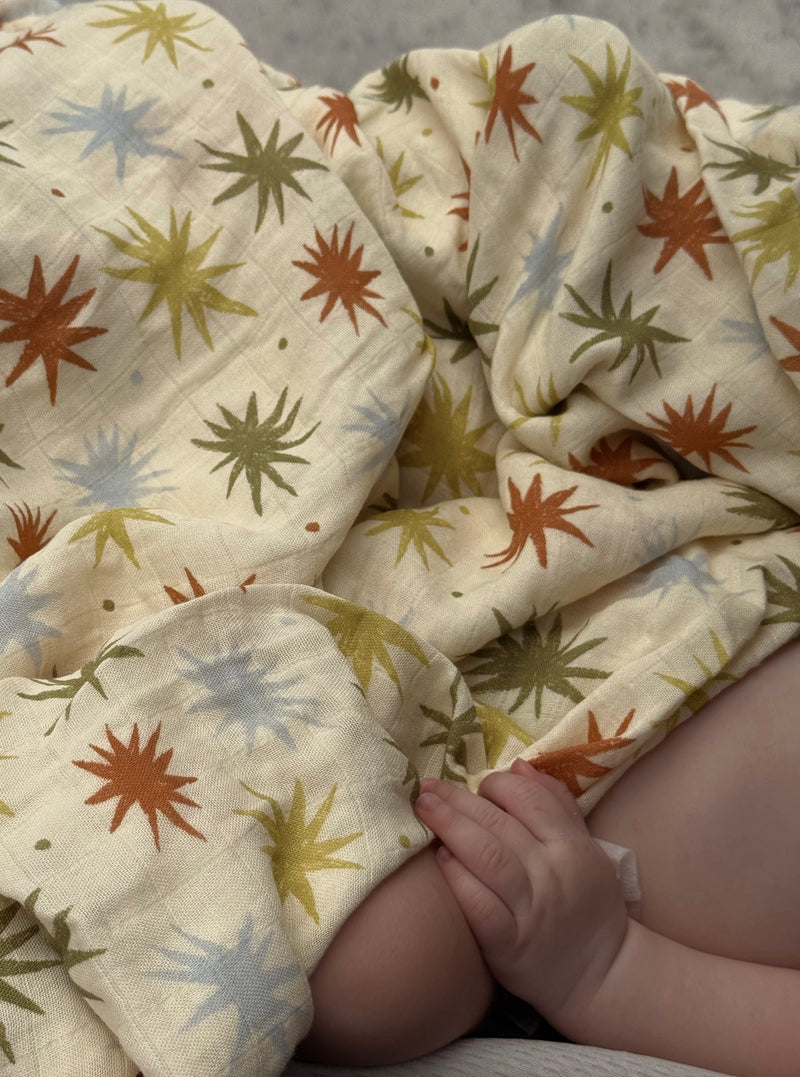 Retro Skies 🌌 💫  Muslin Swaddle