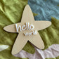 Hello world - Birth announcement plaque